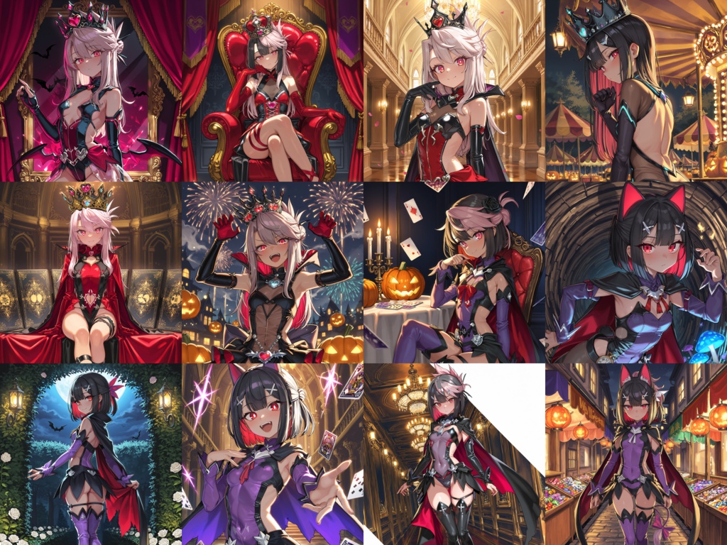 【Anima Base】ハロウィン・ワンダーランド 300種|不思議の国のアリスモチーフ衣装プロンプト集【HTML】