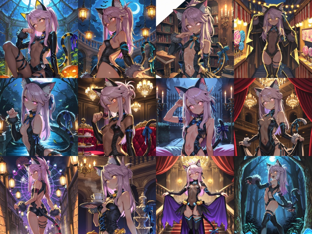 【Anima Base】ハロウィン・ワンダーランド 300種|不思議の国のアリスモチーフ衣装プロンプト集【HTML】