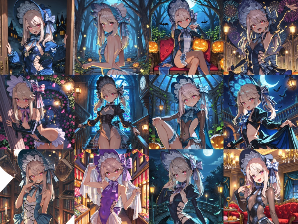 【Anima Base】ハロウィン・ワンダーランド 300種|不思議の国のアリスモチーフ衣装プロンプト集【HTML】