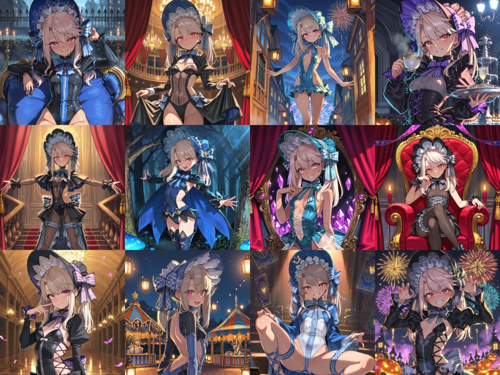 【Anima Base】ハロウィン・ワンダーランド 300種|不思議の国のアリスモチーフ衣装プロンプト集【HTML】