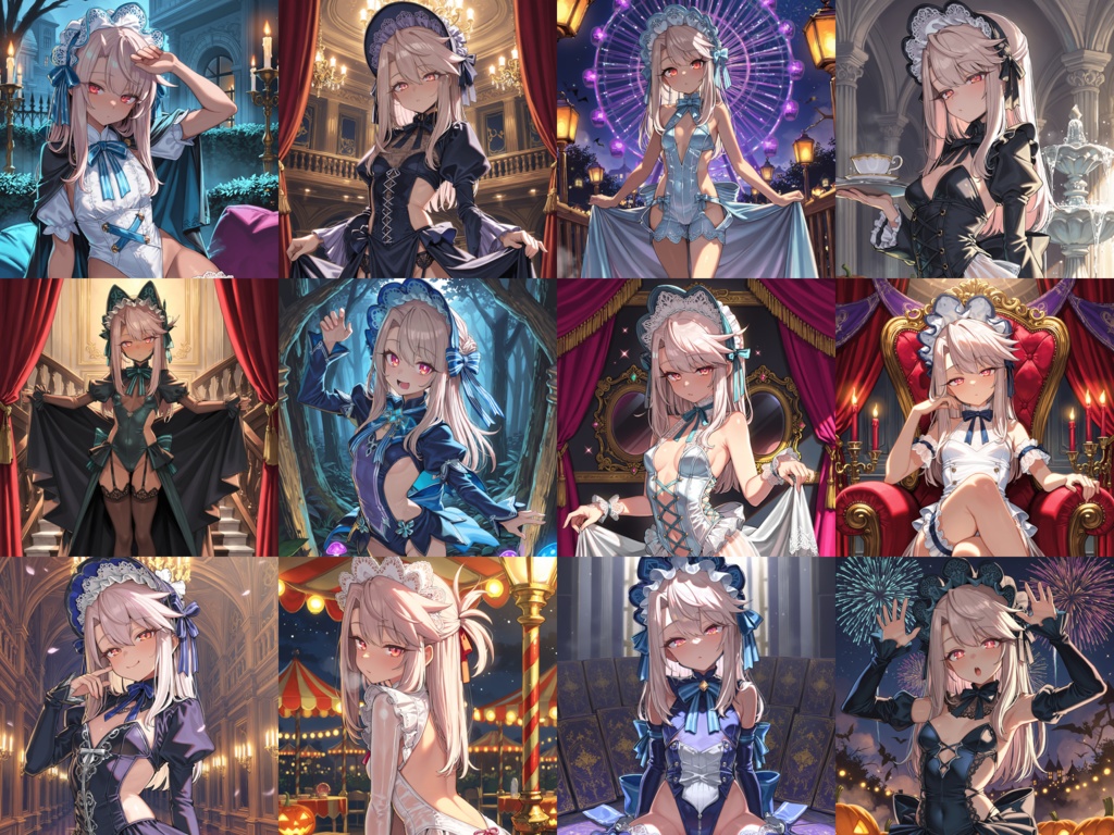 【Anima Base】ハロウィン・ワンダーランド 300種|不思議の国のアリスモチーフ衣装プロンプト集【HTML】