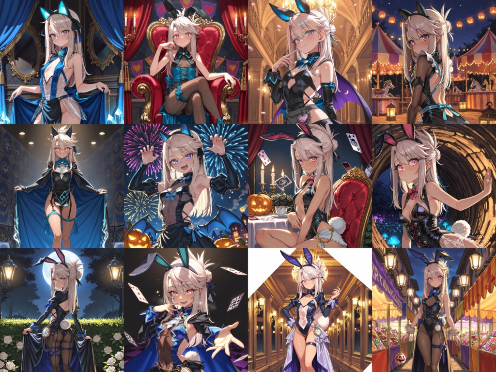 【Anima Base】ハロウィン・ワンダーランド 300種|不思議の国のアリスモチーフ衣装プロンプト集【HTML】