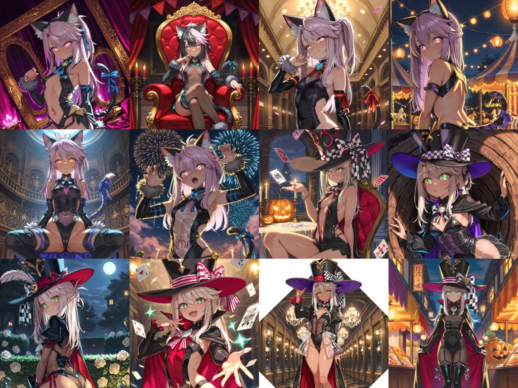 【Anima Base】ハロウィン・ワンダーランド 300種|不思議の国のアリスモチーフ衣装プロンプト集【HTML】