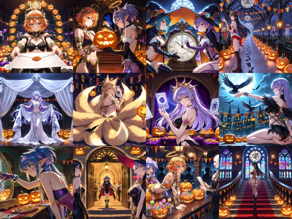 🎃 ハロウィン仮装祭の悪夢｜呪われた舞踏会と100の怪異【AIイラスト生成プロンプト集】+　試作段階のプロンプト集（全３００種超え）