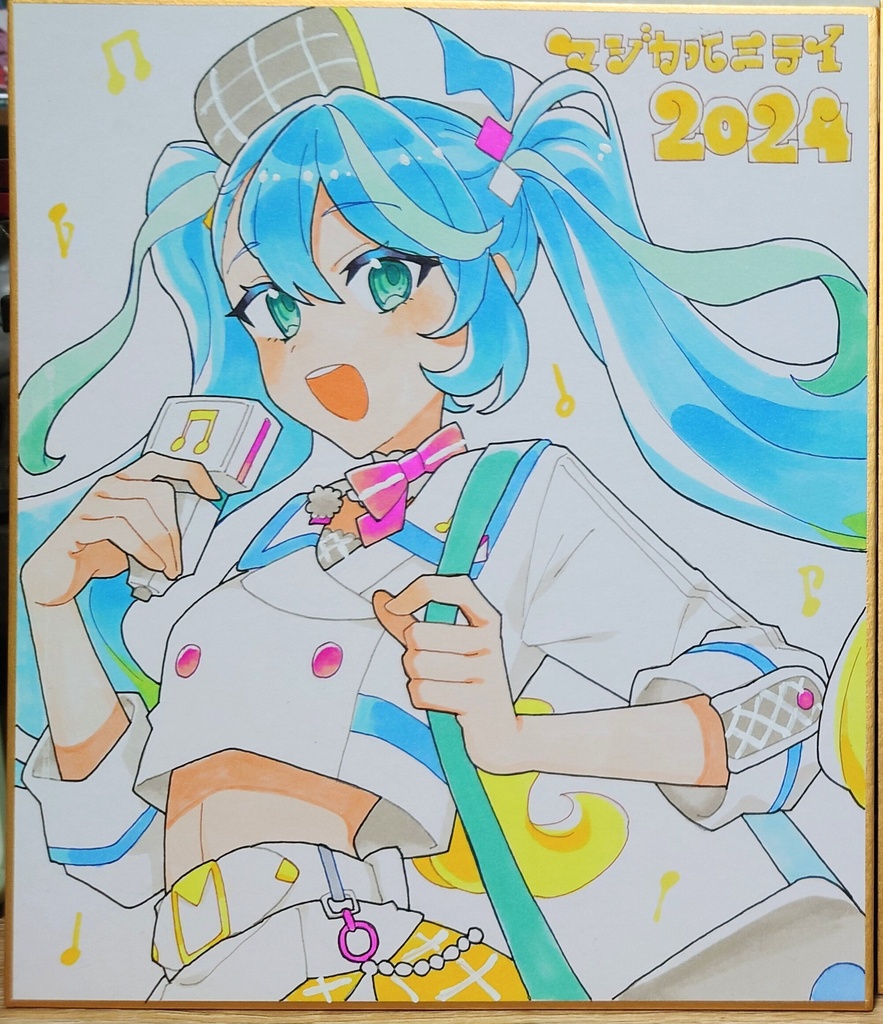 初音ミク フルカラー色紙