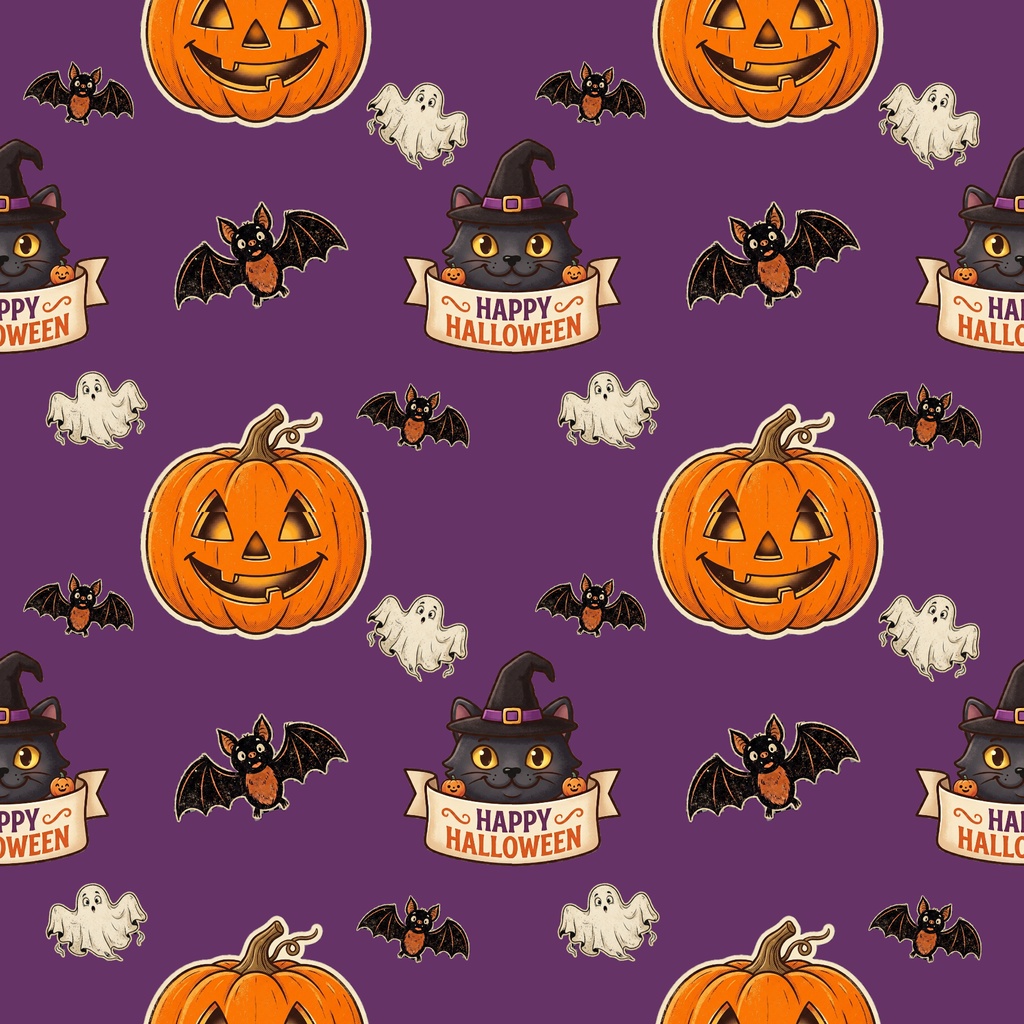 ハロウィンデジタルペーパー　2枚セット
