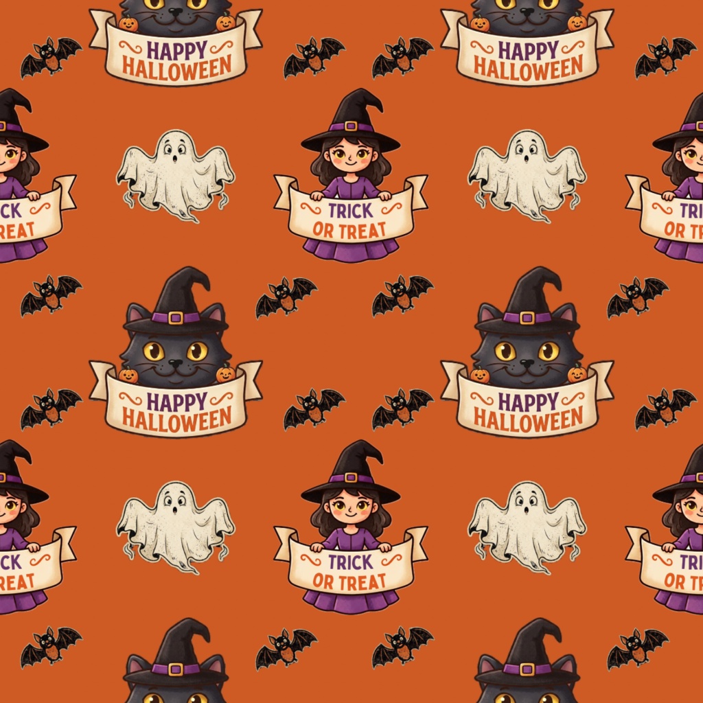 ハロウィンデジタルペーパー 2枚セット