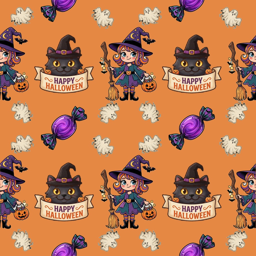 ハロウィンデジタルペーパー　2枚セット
