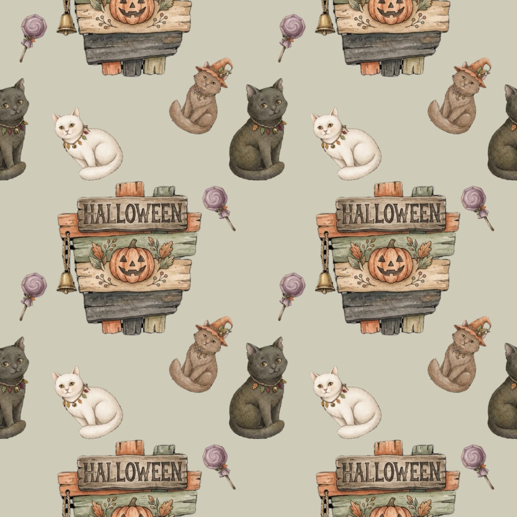 ハロウィンデジタルペーパー 3枚セット