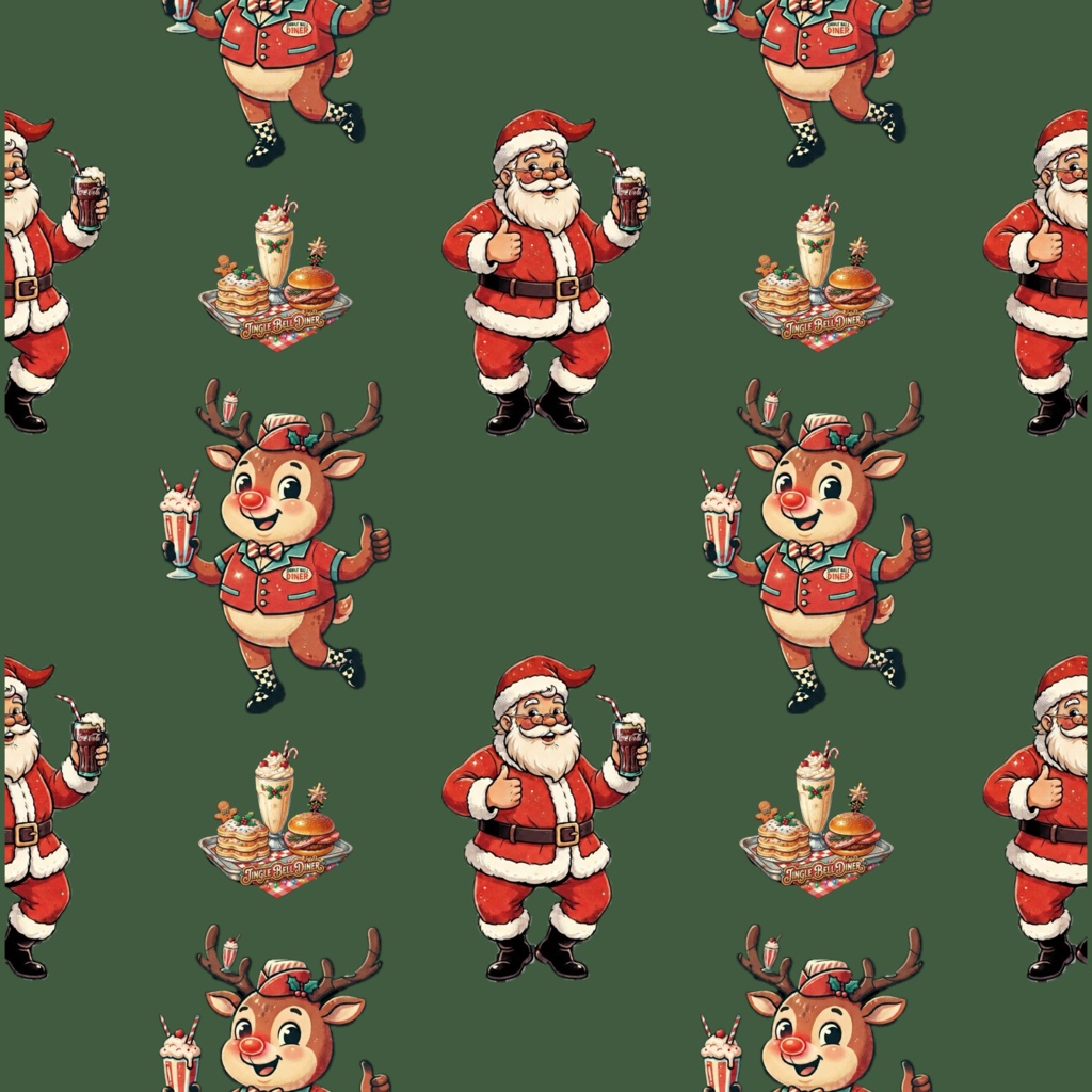 クリスマスのデジタルペーパー　5枚セット