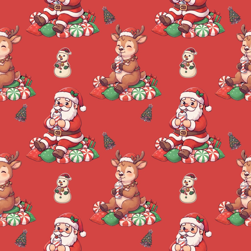 クリスマスのデジタルペーパー 5枚セット