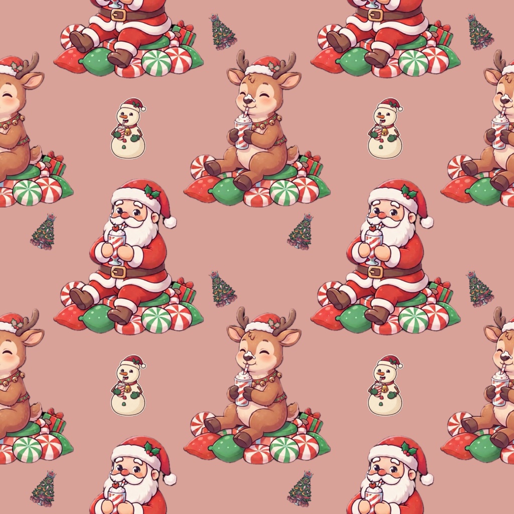 クリスマスのデジタルペーパー 5枚セット