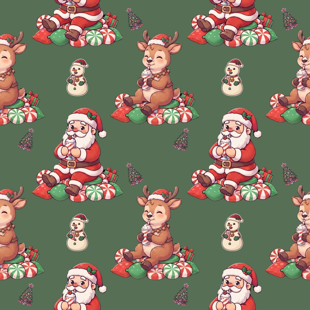クリスマスのデジタルペーパー 5枚セット