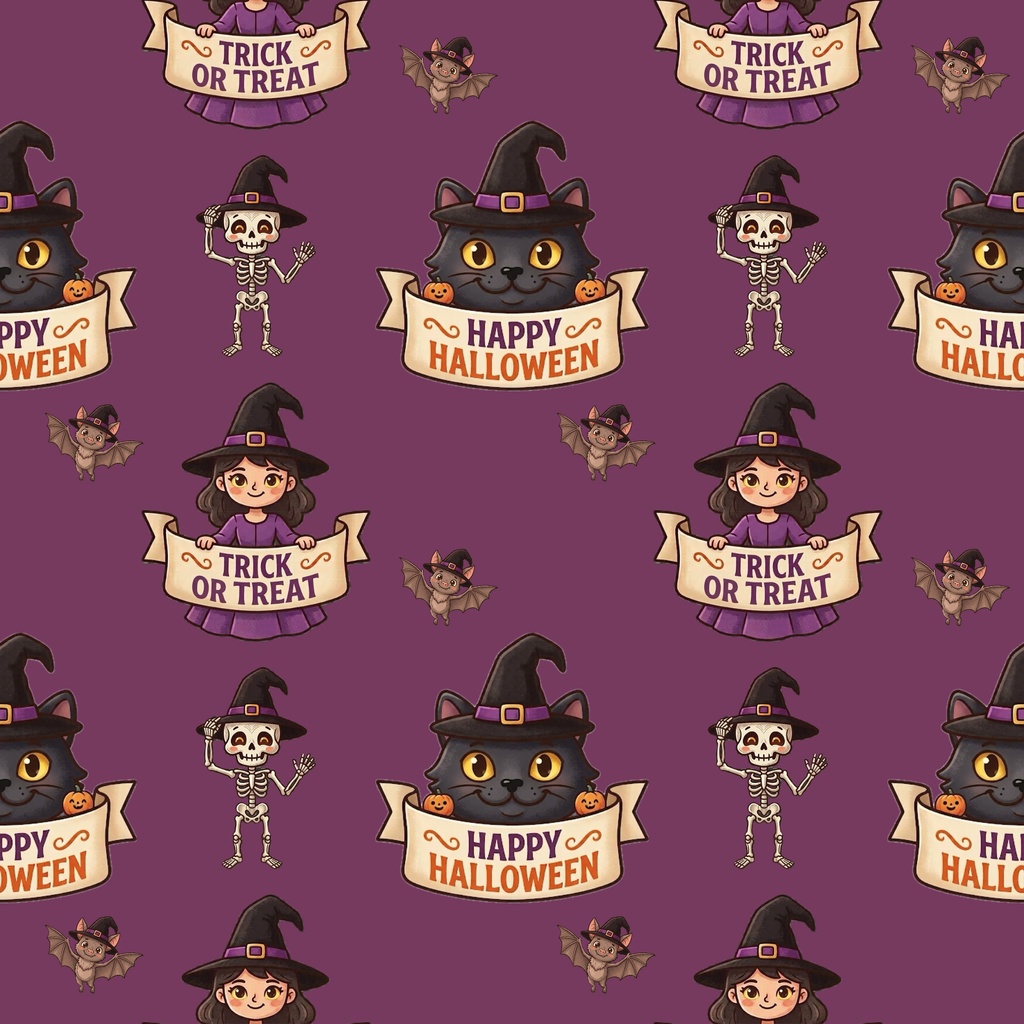 ハロウィンのデジタルペーパー 6枚セット