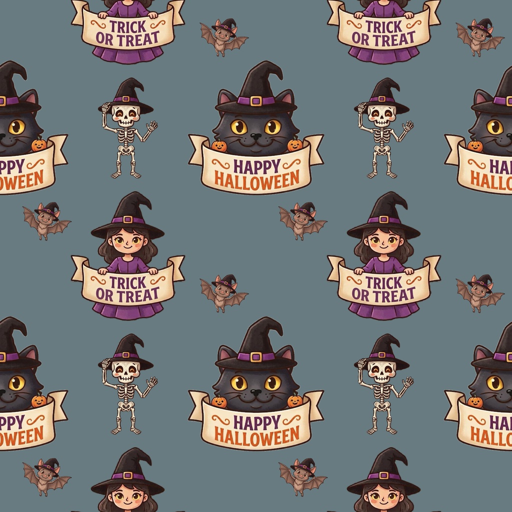ハロウィンのデジタルペーパー 6枚セット