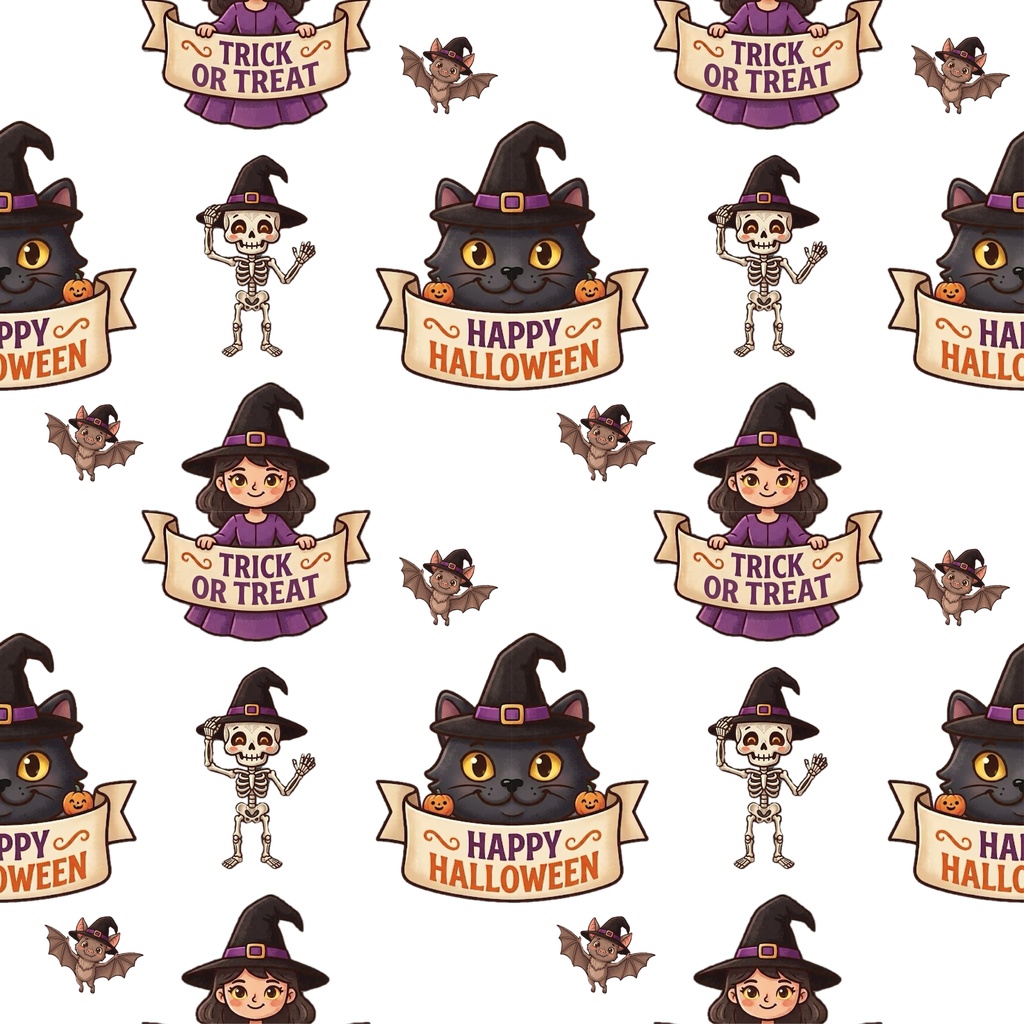 ハロウィンのデジタルペーパー 6枚セット