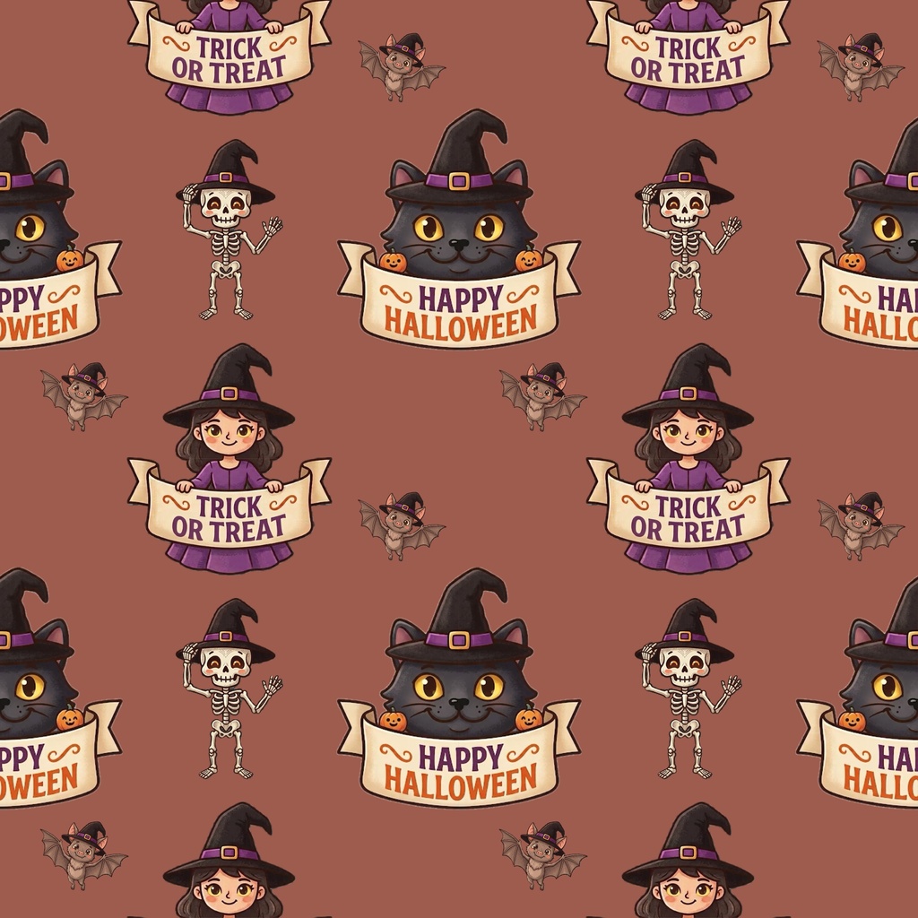 ハロウィンのデジタルペーパー 6枚セット