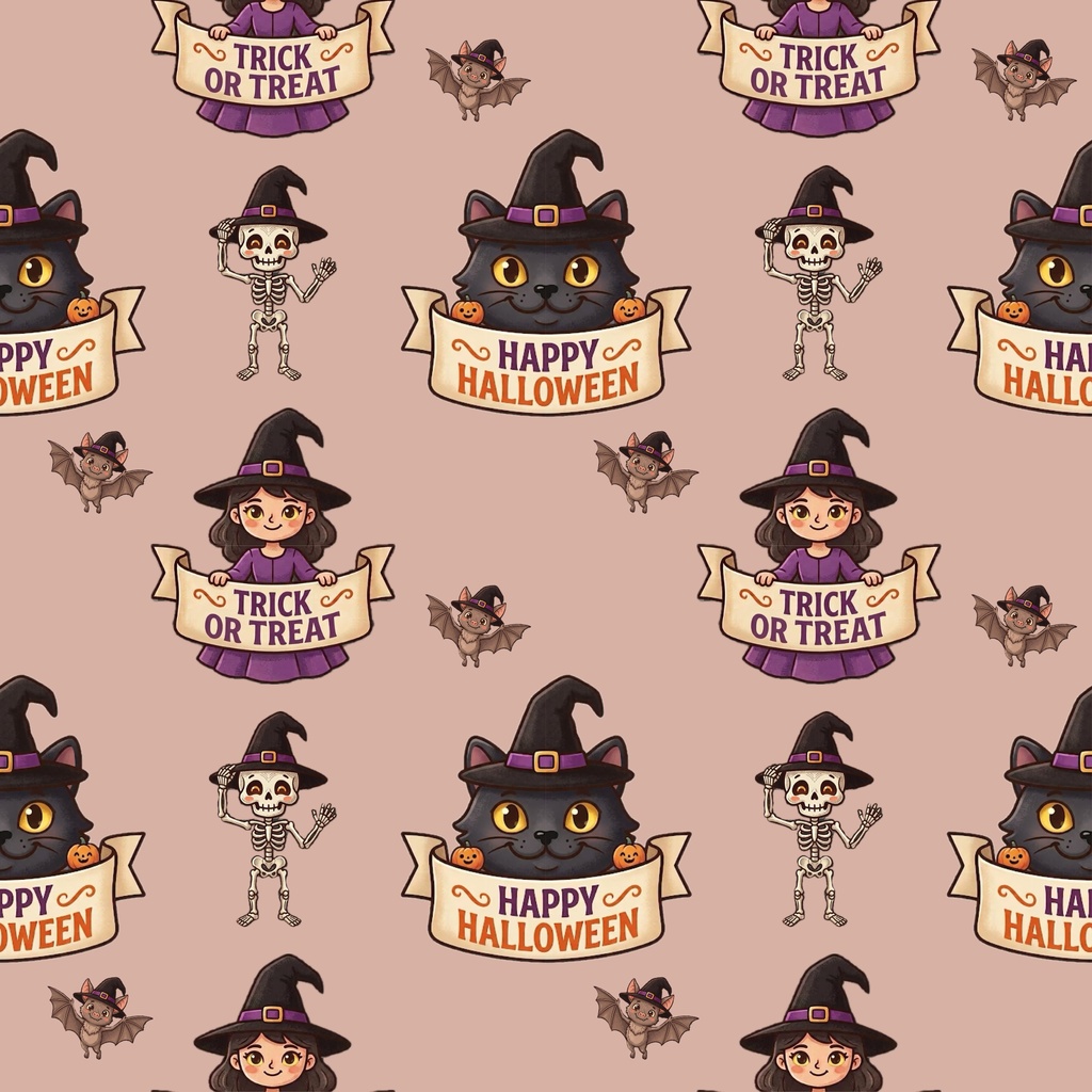 ハロウィンのデジタルペーパー　6枚セット
