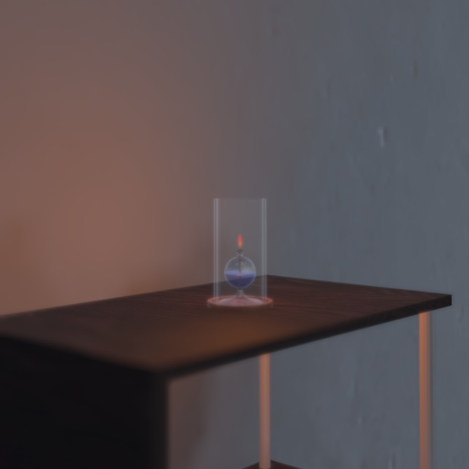 【無料】【3Dモデル】ガラスオイルランプ (GlassOilLamp)