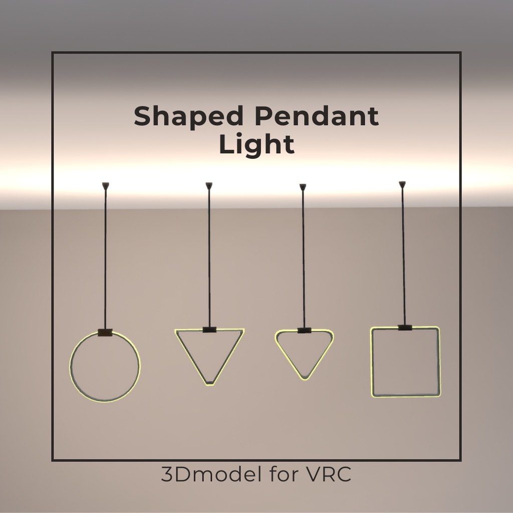 【無料】【3Dモデル】シェイプド ペンダントライト (Shaped Pendant Light)