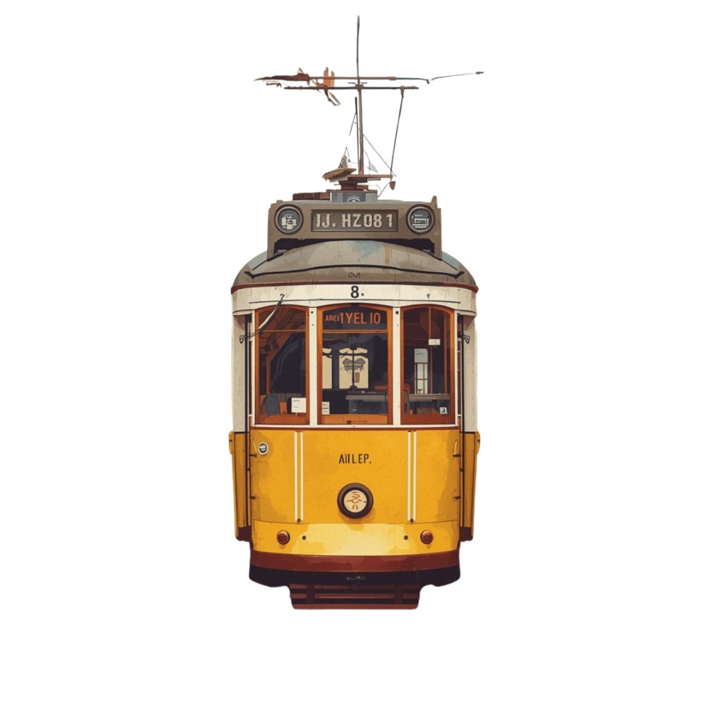 黄色のアンティーク風 水彩旅行クリップアートセット(全9種類/PNG)