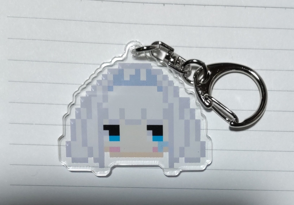 クリアのお顔アクキー