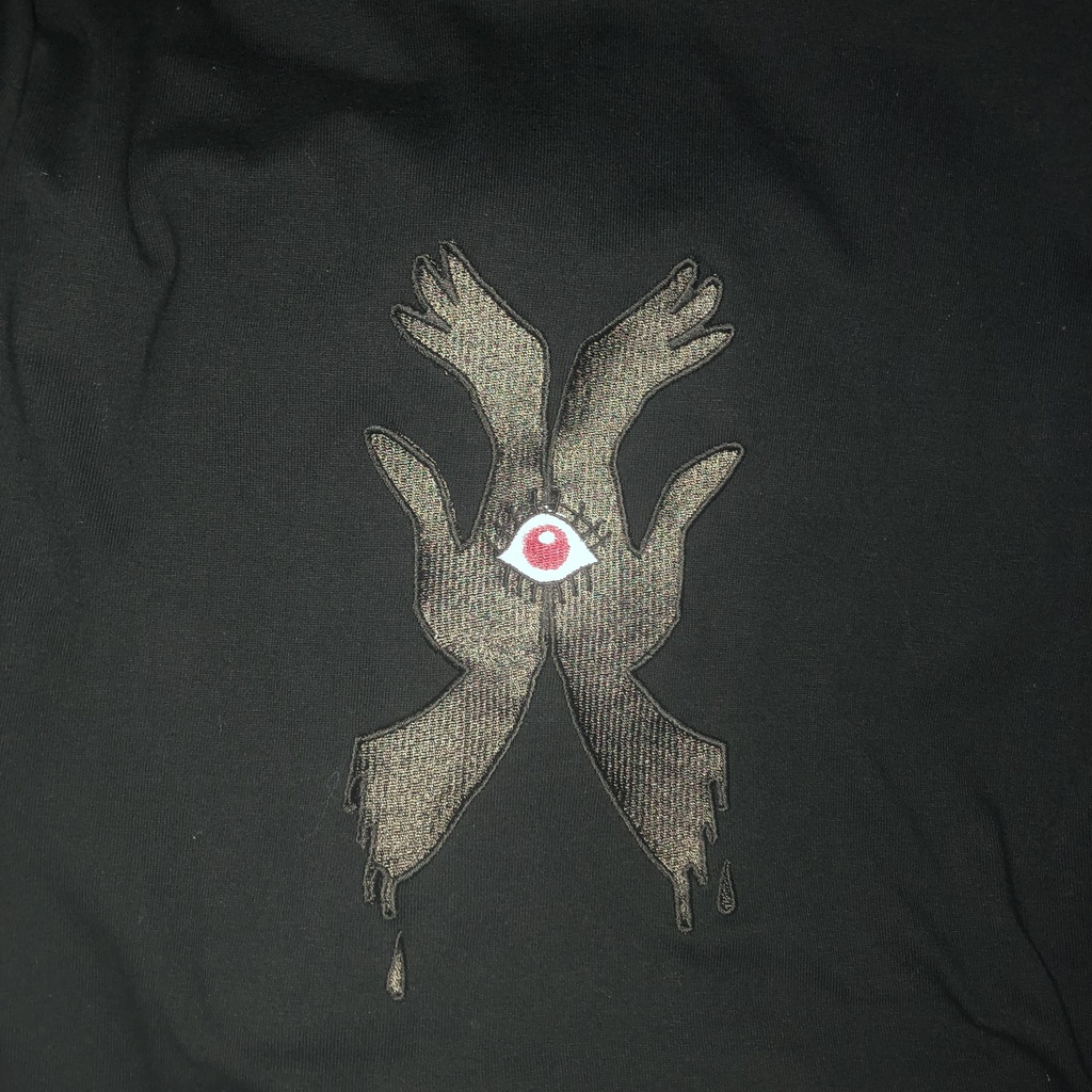 逆さ手【刺繍ロンT】