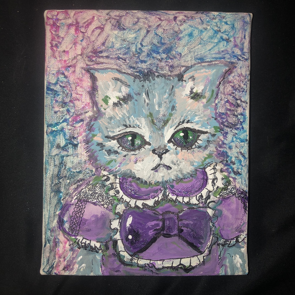 猫【アクリル絵画】