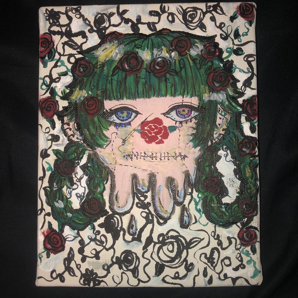 植物人間【アクリル絵画】