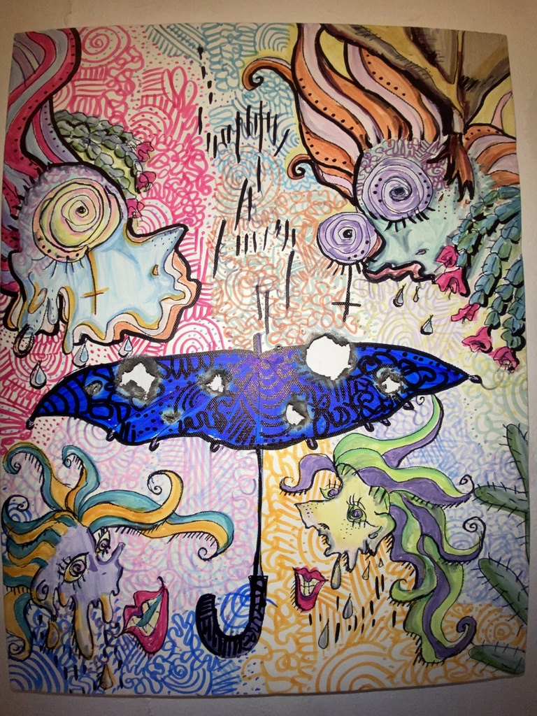 【アクリル絵画】予知夢