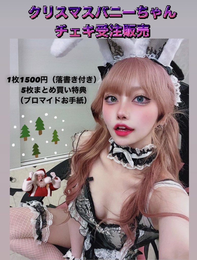 クリスマスバニーちゃんチェキ