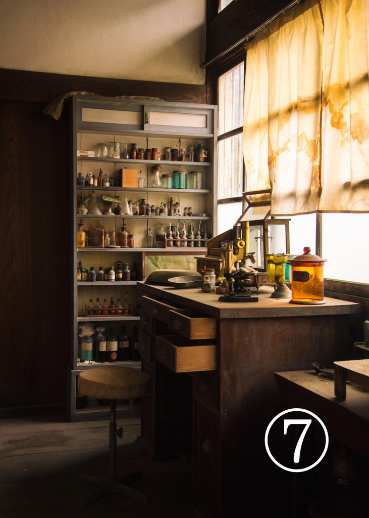 異界廃墟展 出展パネル(木枠+マットパネル額装済み 10号P)