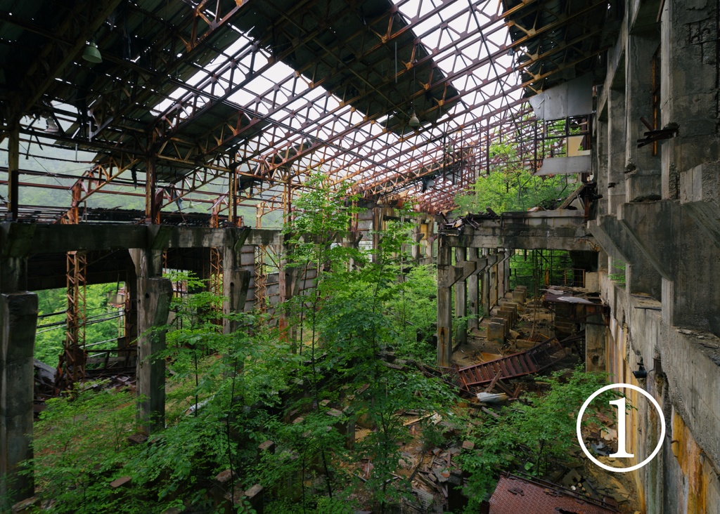 異界廃墟展 出展パネル(木枠+マットパネル額装済み 10号P)