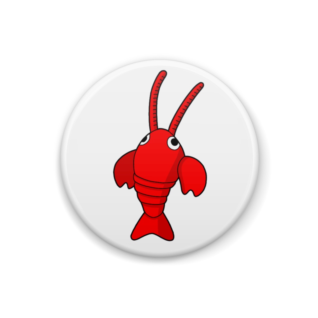 えびの缶バッチ