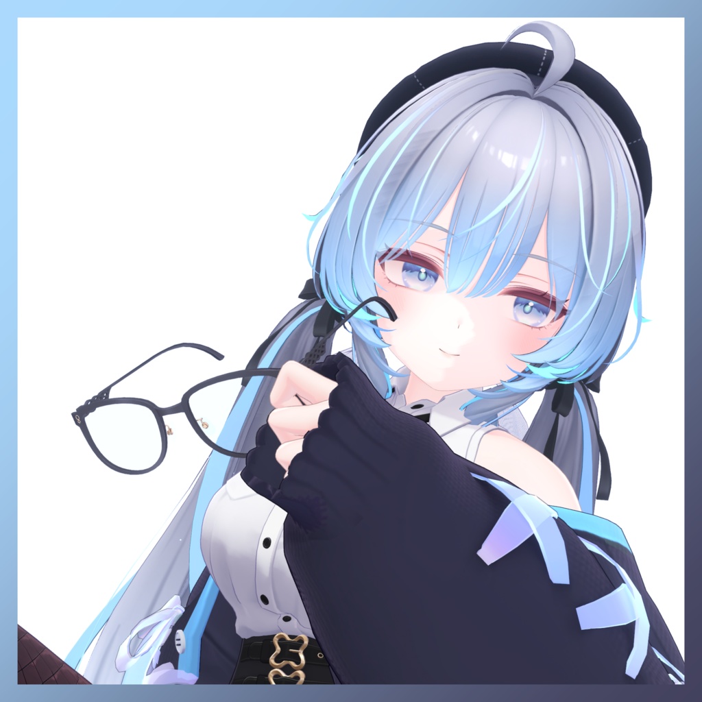 【ラムネ専用】グラデーション&メッシュヘア+デフォルト改変セット(ストッキング&アウター) -Ramune kura39 Gradation&Mesh Hair-