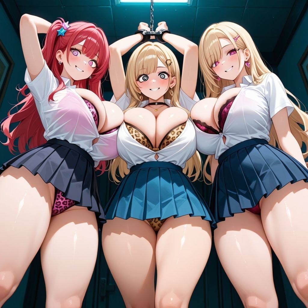 フェチコレVol.68 吊り上げ拘束されて催●を受けるヒョウ柄爆乳ギャルハーレム【総枚数250枚】