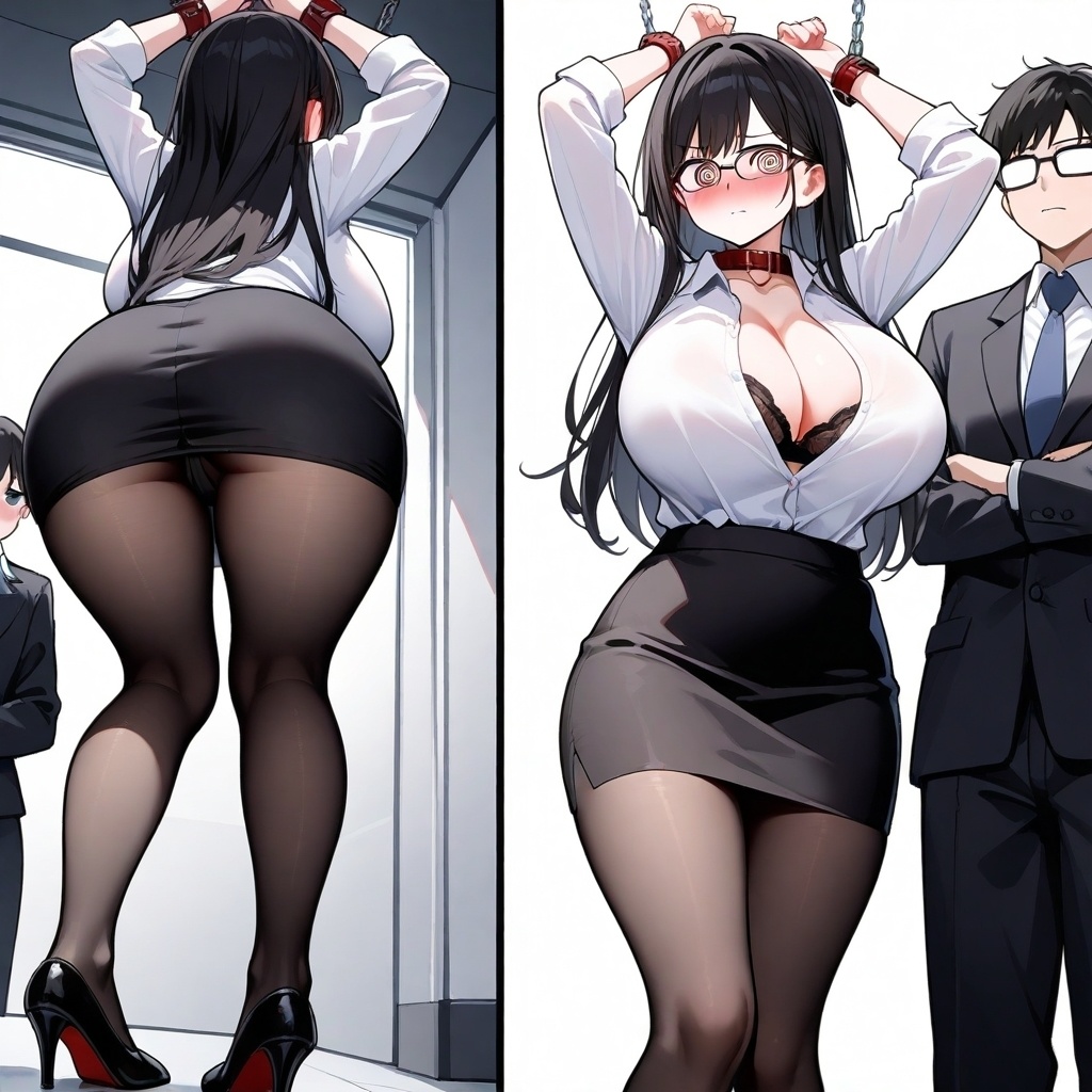 フェチコレVol.53 吊り上げ拘束された巨乳OLたち(黒髪ロング眼鏡メイン)【総枚数250枚】