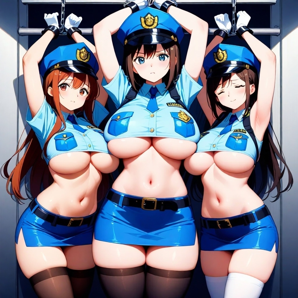 フェチコレVol.41 吊り上げ拘束される巨乳下乳ミニスカポリスたち【総枚数250枚】