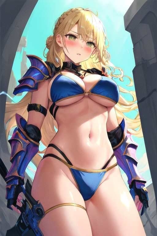 【微エロ】フェチコレVol.16.5 ビキニアーマー姿の金髪女戦士コレクション(ローアングル・拘束など)【491枚】