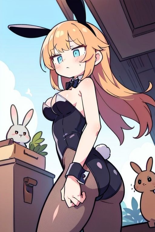 【微エロ】見上げるバニーガール デフォルメ編(ハイレグ・ローアングル)【総枚143数】