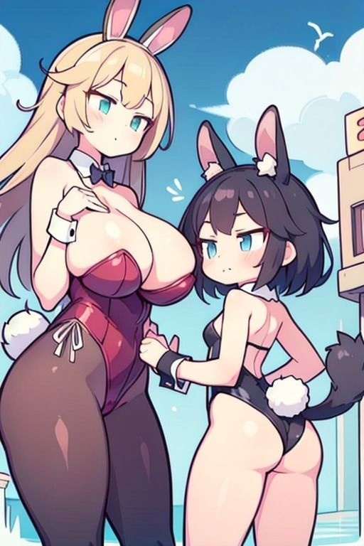 【微エロ】見上げるバニーガール デフォルメ編(ハイレグ・ローアングル)【総枚143数】
