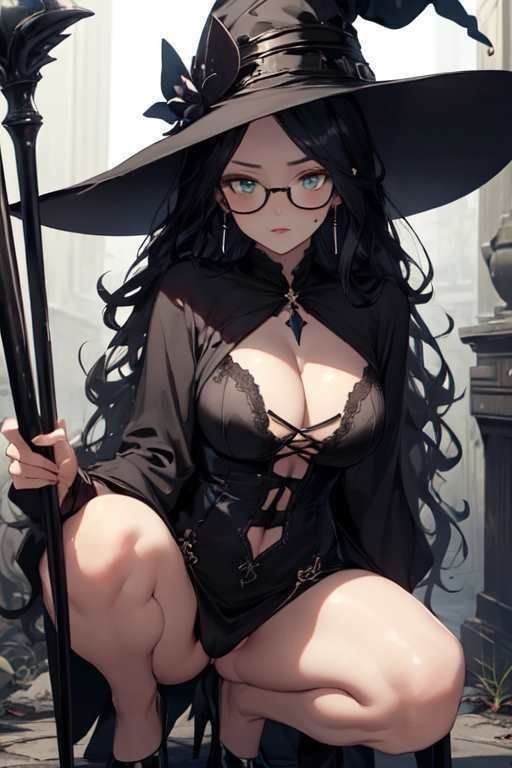 【微エロ】非日常誘惑美女Vol.2 弟子を誘惑する黒髪ロング眼鏡魔女・アイリーンの場合