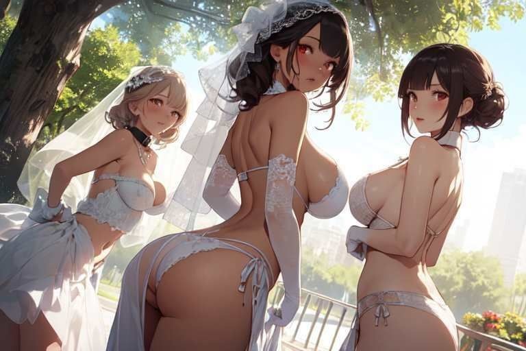 【微エロ】フェチコレVol.4 催●・洗脳されてウェディングビキニを着せられた人妻(ハーレム編)