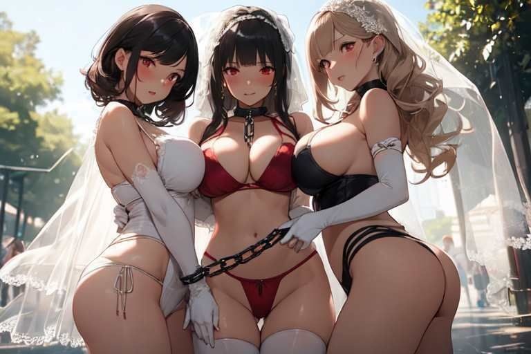 【微エロ】フェチコレVol.4 催●・洗脳されてウェディングビキニを着せられた人妻(ハーレム編)