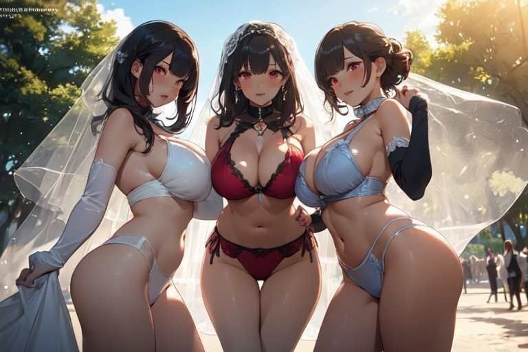 【微エロ】フェチコレVol.4 催●・洗脳されてウェディングビキニを着せられた人妻(ハーレム編)