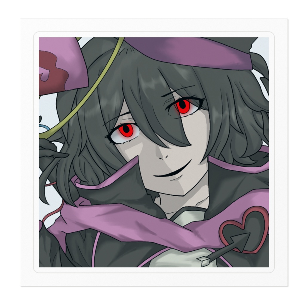 闇の力のヤンデレ子暗黒魔導士ステッカー