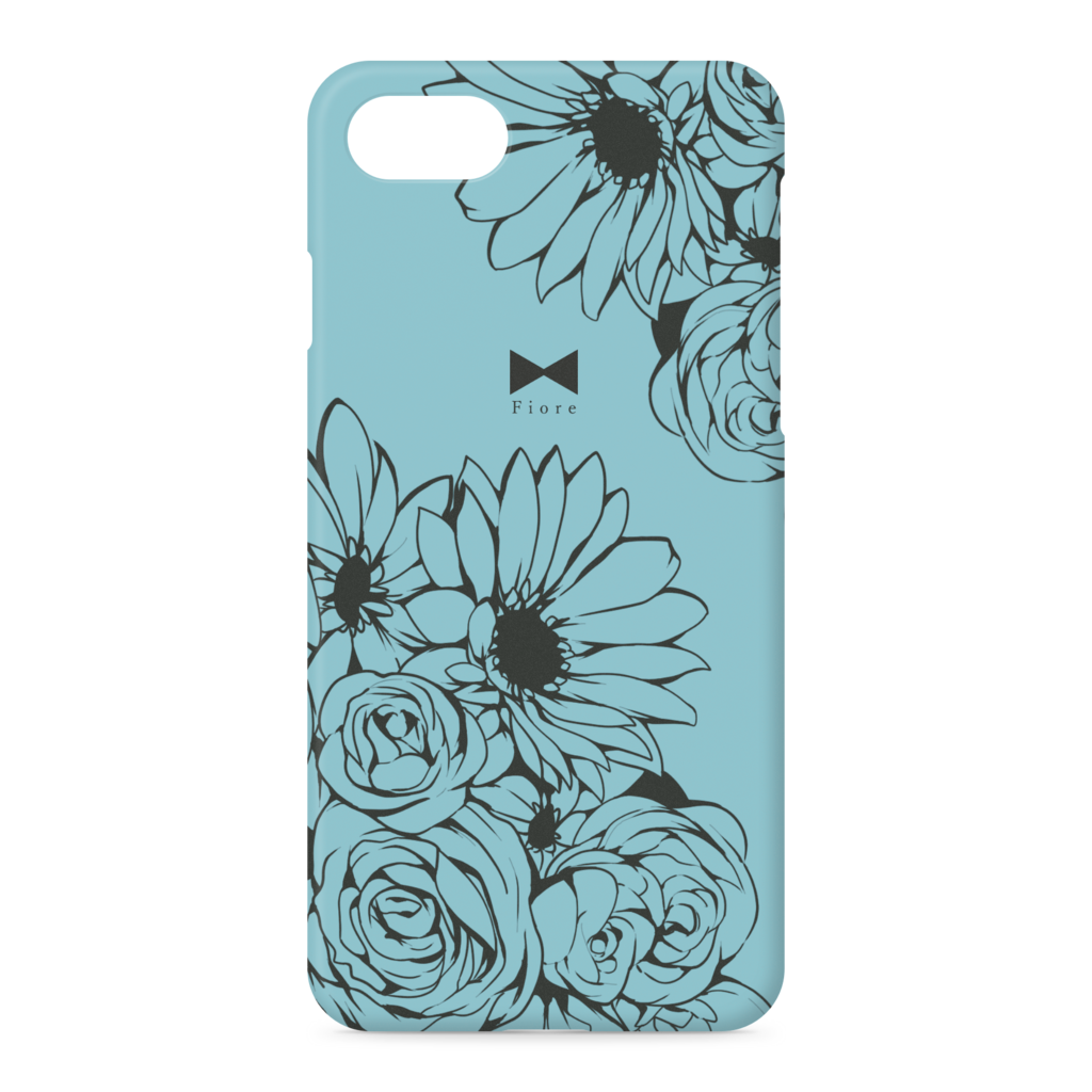 【水色】iPhoneケース5/5s/SE/7...