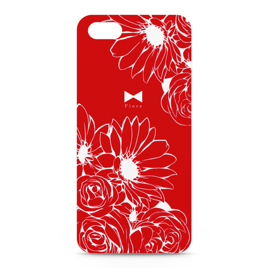 【赤×白】iPhoneケース5/5s/SE/...