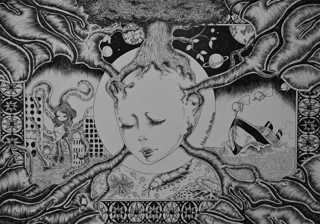 「水没都市」B4 原画