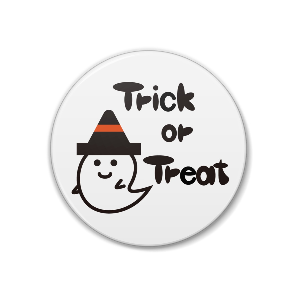 Happy Halloween　缶バッジ　(Trick or treat ホーンテッド)